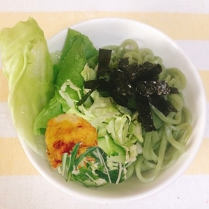和風盛り合わせサラダ&天ぷら蕎麦セット